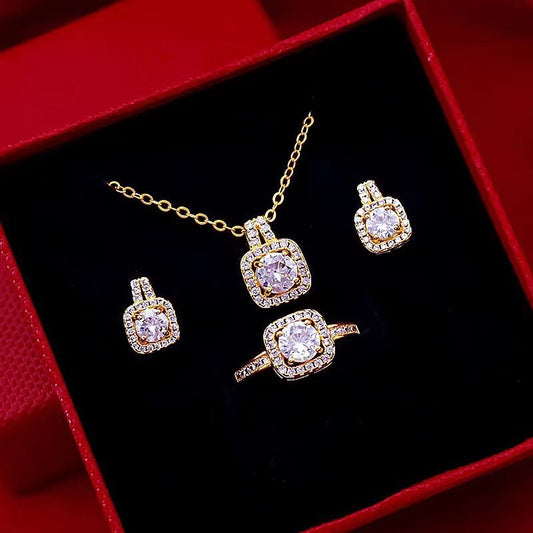 Luxury Zircon - Sparkling Necklace and Pendant